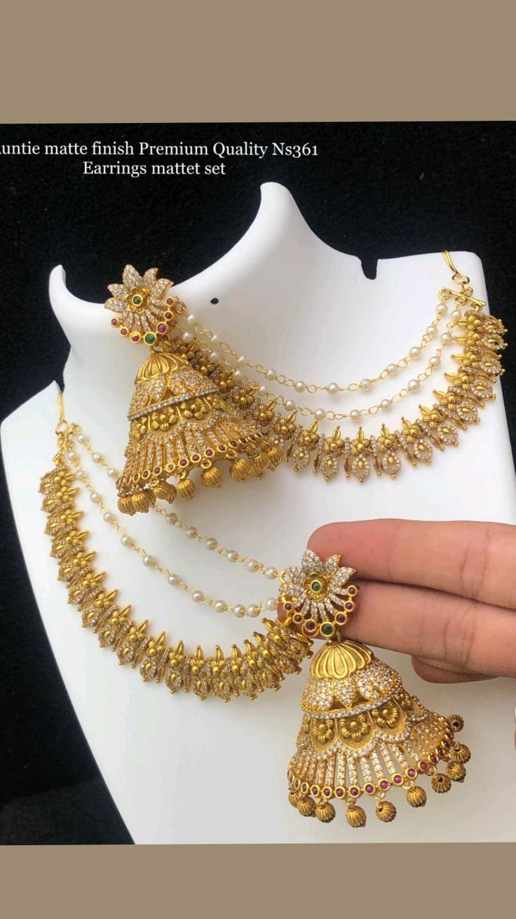 Jhumka With Mattal Shine Diamond