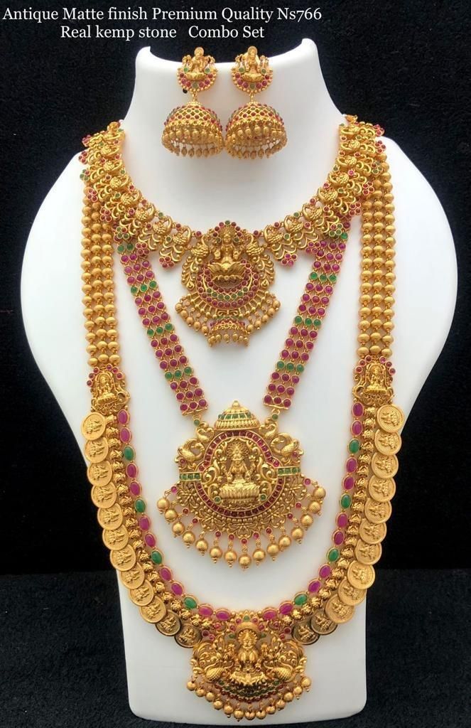 ChicNShine Super Combo Gold Plated Necklace Set