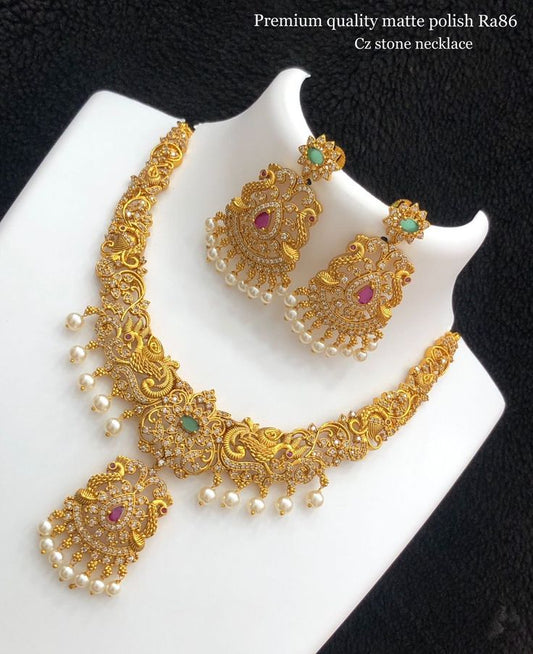 CZ Latha Fine Quality Necklace set